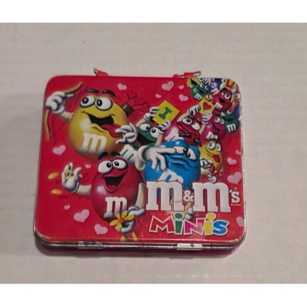 M&Ms Minis "Be Our Valentine" Valentine's Day Tin Box Vintage 2001